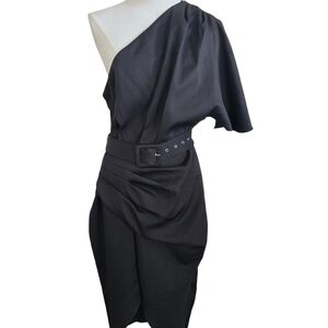 Elegant Black One-Shoulder Dress